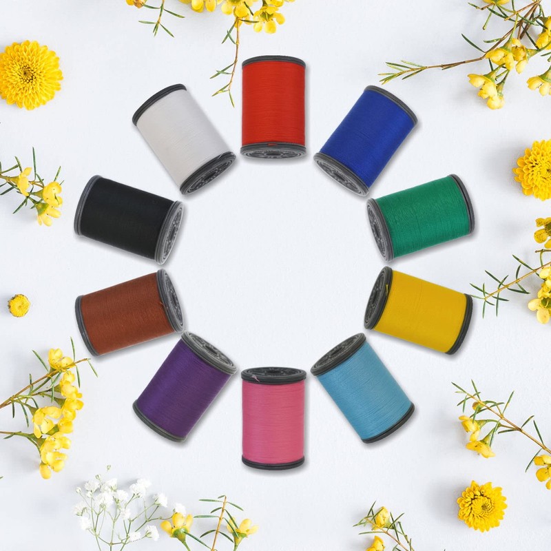 Dharma Sewing Thread 10 Pcs & 10 Bobbin Value Set