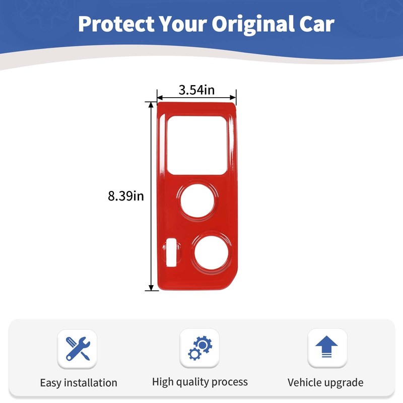 RT-TCZ for Silverado Headlight Switch Panel Trim Cover Red for