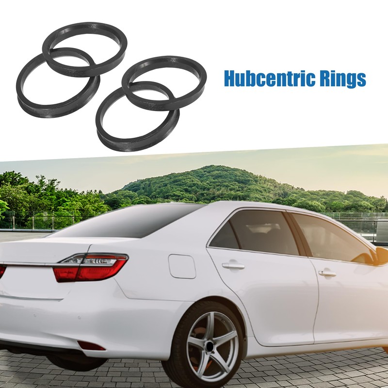 A ABSOPRO Car Hubcentric Rings 63.4mm to 72.6mm Plastic (Set