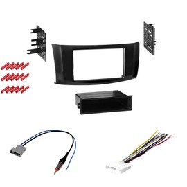 CACHÉ KIT467 Bundle with Car Stereo Installation Kit for 2013 – 2016 Nissan Sentra – in Dash Mounting Kit, Antenna, Harness for Single Double Din Radio Receiver (4 Item)