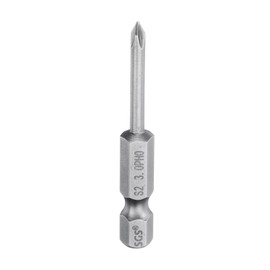 HARFINGTON #0 Phillips Screwdriver Bit PH0 1/4" Hex Shank 2" (50mm) Long Magnetic S2 Steel Industrial Grade Screw Driver Bit Cross Head Electric Drill Bits 0.118" (3mm) Rod