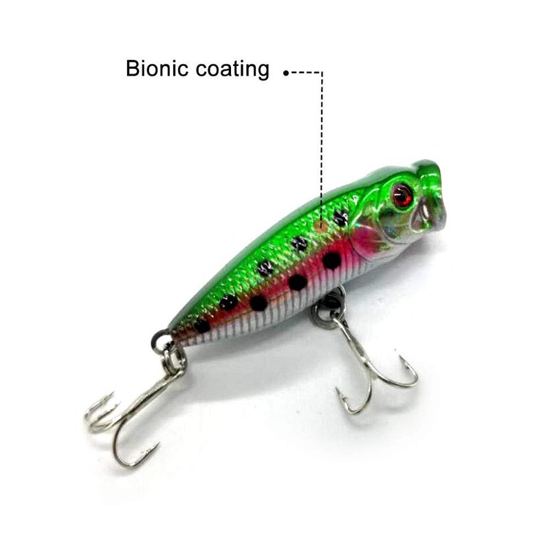 n/c SEASKY Fishing Plug Lures Micro Popper Topwater Trout Attack