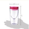 Cupture Insulated Wine Tumbler Cup With Drink-Through Lid - 10