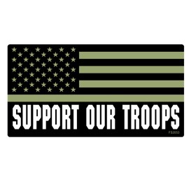 StickerSector REFLECTIVE Support Our Troops "Subdued Flag" Sticker FS2053-REF