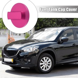 X AUTOHAUX Fuel Tank Cap Cover Gas Fuel Cap Tank Filler Cover for Mazda CX-5 CX-8 CX-3 Pink