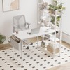 Treesland 47 Inch Computer Desk with Bookshelf, Corner Desk with