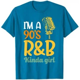 I'm a Men's 90's R&B Hip Hop T-ShirtColor: Women-sapphire blue, Size: M