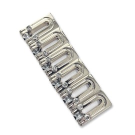 AxLabs String Surfer Brass Roller Strat Replacement Saddles | Narrow 2 1/16" Spacing