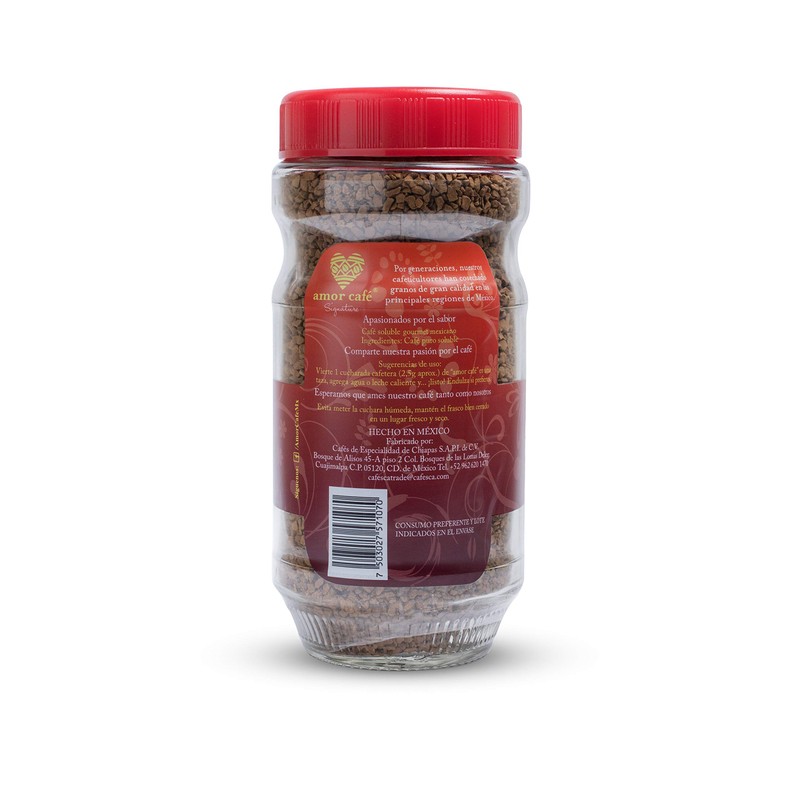 Amor Café Amor Café Soluble Gourmet, Mezcla Original, tostado medio,