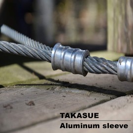 TAKASUE Aluminum Sleeves, Dharma Shape, For Different Sizes, Wire Crimping (0.24 inches (6.0 mm)