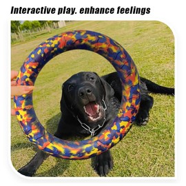 DLDER Indestructible Dog Toys Dog Chew Toy for Aggressive Chewers Flying Discs for Medium/Large Breeds Dog Training Ring