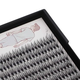 Dedila 8-20mm Available 200Pcs Handmade Natural long 20Roots Black Soft Individual False Eyelashes Fluffy Cross Makeup Cluster Eyelashes Thickness 0.07mm D Curl Eye Lashes Extensions (11mm)