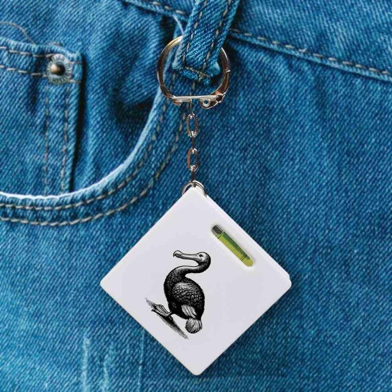 Azeeda 'Dodo Bird' Keyring Tape Measure/Spirit Level Tool (KM00038458)