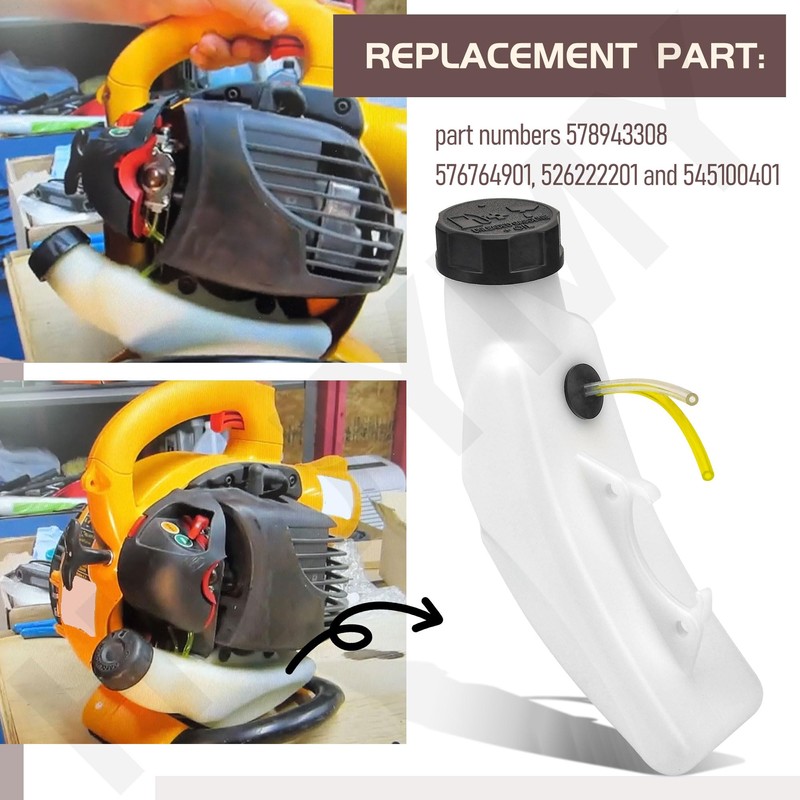 578943308 576764901 526222201 545100401 Fuel Tank Compatible with Hus-qvarna BVM200VS,