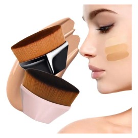 Brocha Kabuki Plana Universo en Linea Para Base Corrector Polvo Negro