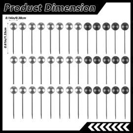 400 Pcs Push Pins Metallic Color Map Tacks Beads Head Marking Round for Travel Map Small Thumb Marking Pushpins Plastic Round Head Tacks with Steel Points for Bulletin Board Picture Photo