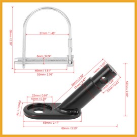 Partuto Bicycle Trailer Coupler Attachment Bike Trailer Hitch Adapter Replacement