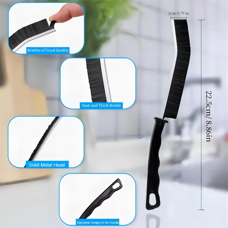 2 Pcs Crevice Cleaning Brush Hard Bristle Gap Brush Multifunctional