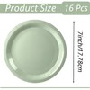 Pack of 16 Sage Green Paper Plates, 18 cm Round
