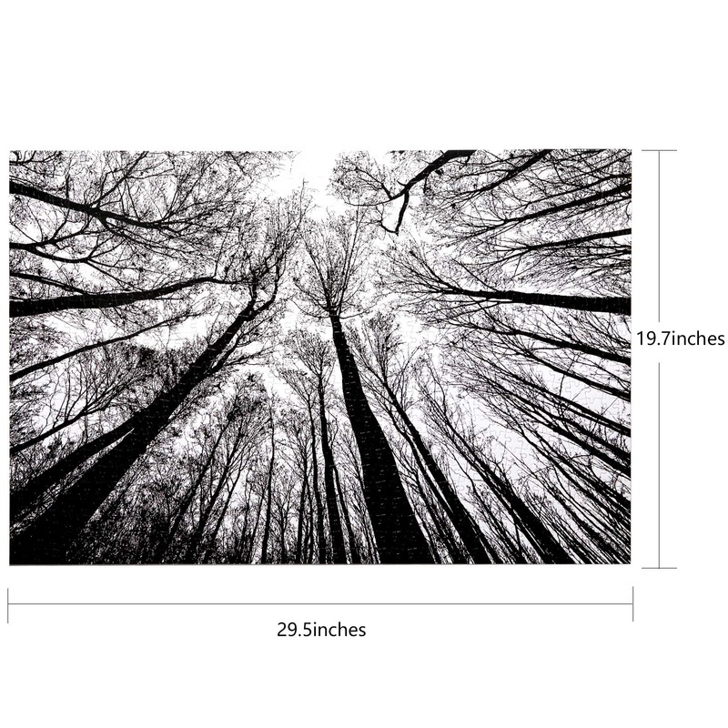 Bgraamiens Puzzle-Forest in Black and White-1000 Pieces Creative Black and