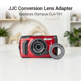 JJC Filter Adapter for Olympus Tough TG-7 TG-6 TG-5 TG-4 TG-3 TG-2 TG-1 Compatible CLA-T01 40.5mm Filter Wearable