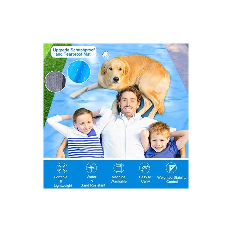 Aomais Sandproof Beach Blanket, Extra Large Oversized 10x8.4ft Beach Mat