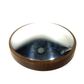 CHRISTOFLE Silver Plated Polished Brazilian Wood Paperweight Object (MSRP $170)