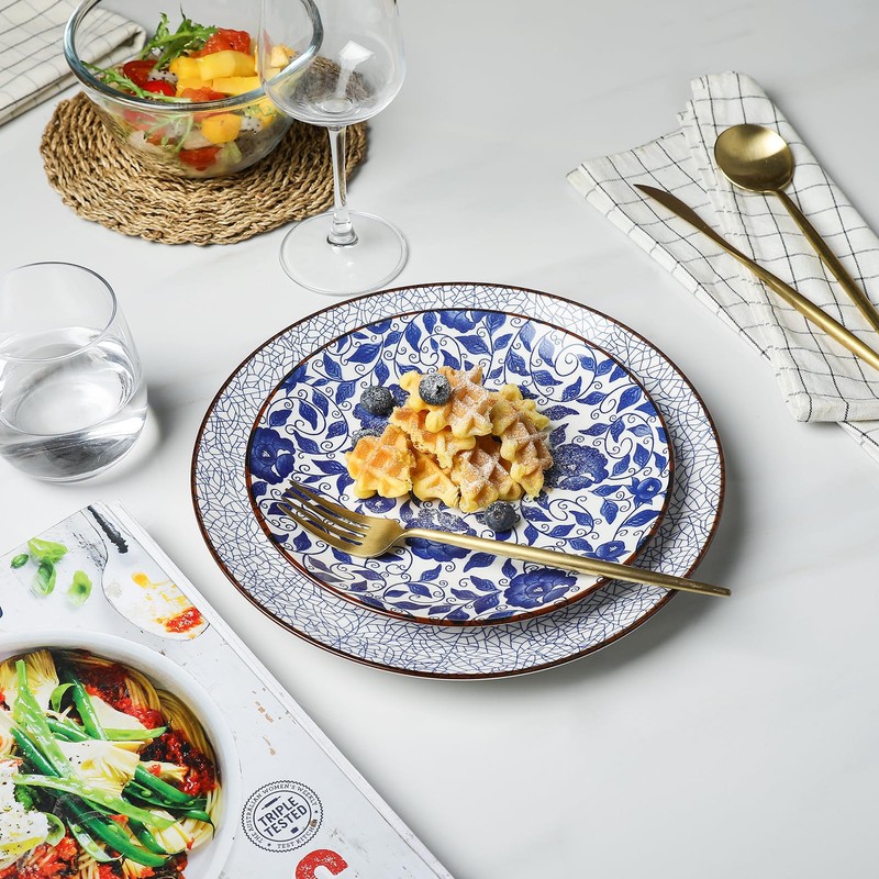 Selamica 8 Inch Ceramic Dessert Plates, Appetizer Plates for Serving