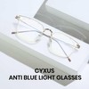 Cyxus 8235 Blue Light Cut Glasses, Non-Degree, UV Protection, Lightweight