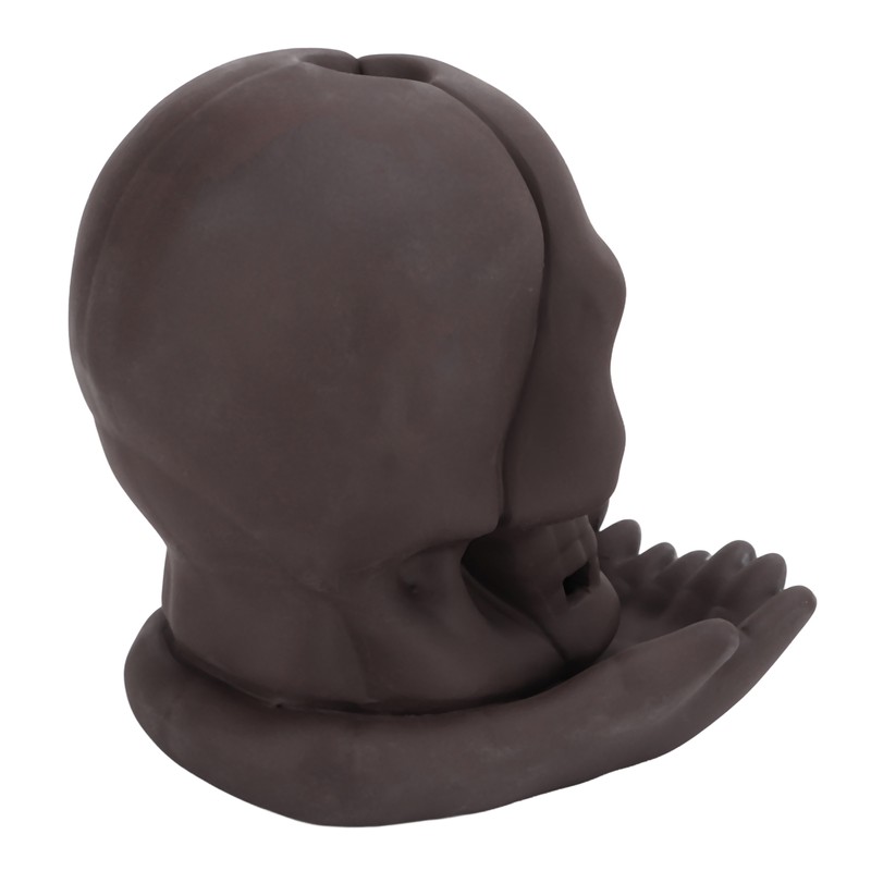 Backflow Incense Burner Purple Sands LED Light Skull Head Design