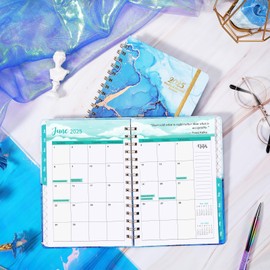 2025 Planner - Planner 2025, January - December 2025 Planner Weekly and Monthly, 8.5" x 6.4", 2025 Calendar Monthly Planner with Elastic Closure, Back Pocket + Thick Paper