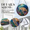 Zizzie Sea Turtle and Ocean Reef Round Suncatcher -7.9 in