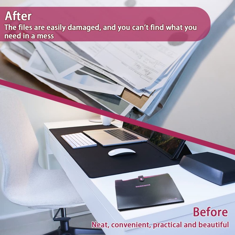 Accordion Aesthetic Binder, Letter Size with 8 Compartments/Snap Closure/Tab Folder