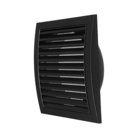 Repa Market 6 Inch Anthracite Dryer Vent Hood/Duct Cover for Walls or Ceiling/ABS Plastic Louvered Air Grille with Built-In Mesh Screen/Exhaust and Dryer Vent Covers for Indoor & Outdoor Use