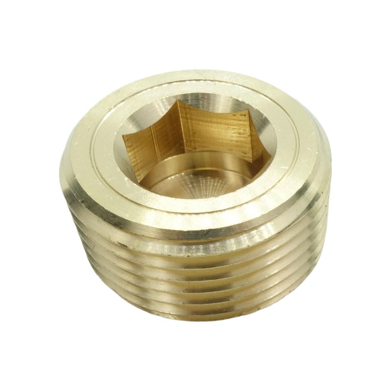CDQBWKJGFJ 2 Pcs Brass Hex Counter Sunk Plug 1" NPT