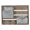 Sagebrook Home 13601-03 Distressed Wood Metal Wall Mail Organizer with