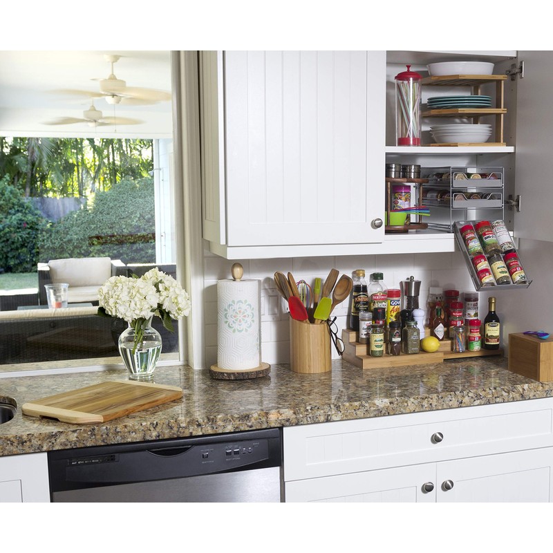 Lipper International 8827 Bamboo Wood Kitchen Tool Holder, 5-1/2" x
