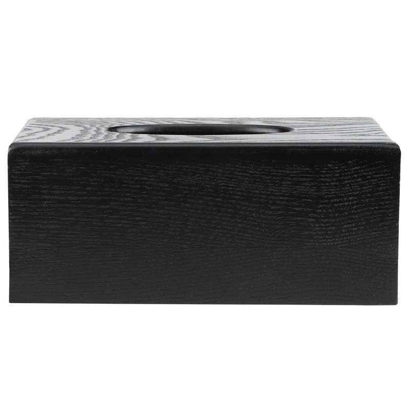 Black Wooden Tissue Box Napkin Case Elegant Style Tissue Holder