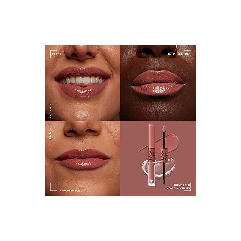 NYX Professional Makeup, Shine Loud, Labial Líquido Larga Duración, Magi