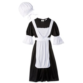 RG Costumes Pilgrim Girl Costume, Black/White, Medium