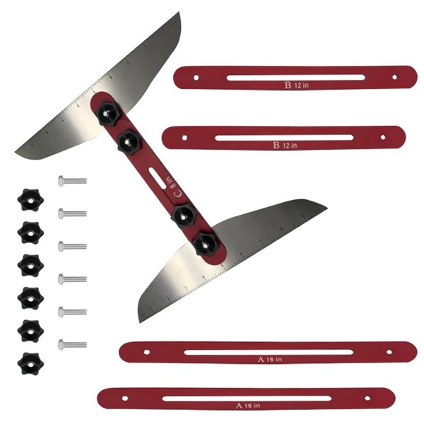 Natrspax Stair Tread Template Tool,Metal Stair Measuring Tool,Accurately Measuring Angle