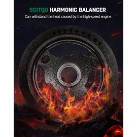 SCITOO 594-401 Harmonic Balancer Crankshaft Pulley Fits 2007-2018 For Ford For Edge 2011-2017 For Ford Explorer 2009-2016 For Ford Flex 2010-2012 For Ford Fusion