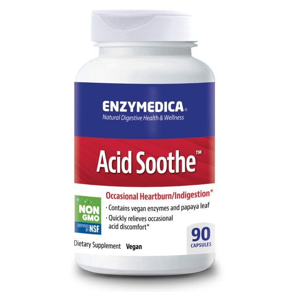 Enzymedica, Acid Soothe, Support for Occasional Heartburn, 90 Capsules