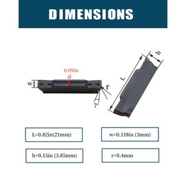 Hunricho 1 Piece 5/8 Inch Shank MGEHR1616-3 High Quality Lathe Cutting Tool Holder with 10 Pieces MGMN300 Inserts for Punching for Steel (MGEHR1616-3+ MGMN300)