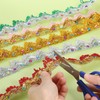 sourcing map 10 Yard Shiny Beaded Lace Trim 1.4 Inch