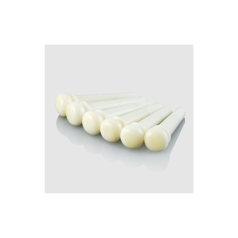 VANSON High Quality Bone Bridge Pins for Acoustic Guitars/String Pegs/Plain