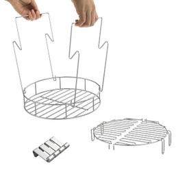 Turkey Fryer Replacement Parts Kit for Char-Broil The Big Easy Accessories, Bunk Bed Basket, Leg Rack, Rib Hooks, Oilless Turkey Fryer Accessories Kit for Thanksgiving & Christmas