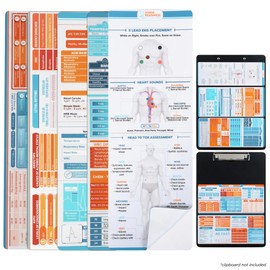 Nursing School Infographic Cheat Sheet Sticker Bundle Upgrade Set for Tri-Fold Clipboard: Boost Confidence in Clinicals with Critical Bonus Reference Material for Nurses and Students