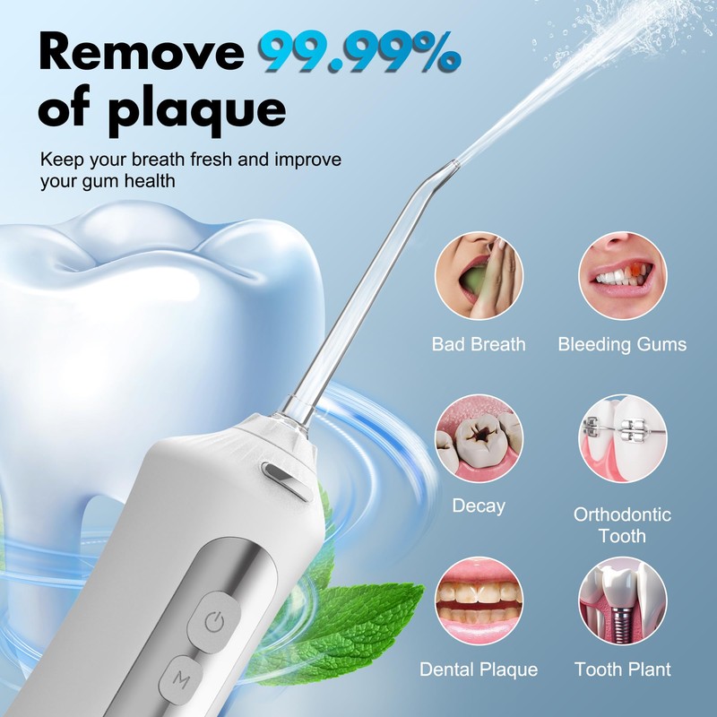 BarberBoss Water Flosser, Plaque Remover for Teeth, Oral Irrigator, Electric