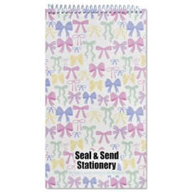 iscream Seal and Send 40 Sheet Stationery Note Card Pad with Seals - Pretty Bows